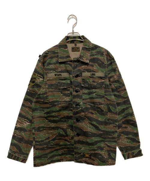 WTAPS（ダブルタップス）WTAPS (ダブルタップス) タイガーカモミリタリージャケット　171GWDT-SHM01S オリーブ サイズ:SIZE3の古着・服飾アイテム