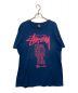 stussy（ステューシー）の古着「プリントカットソー」｜ネイビー