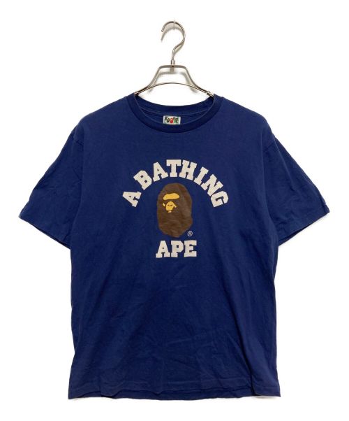 BAPE BY A BATHING APE（ベイプバイアベイシングエイプ）BAPE BY A BATHING APE (ベイプバイアベイシングエイプ) プリントTシャツ　001TEI801001M ネイビー サイズ:Lの古着・服飾アイテム