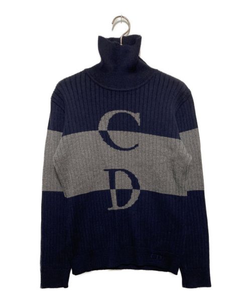 Christian Dior Sports（クリスチャン ディオールスポーツ）Christian Dior Sports (クリスチャン ディオールスポーツ) タートルネックニット ネイビー サイズ:Lの古着・服飾アイテム