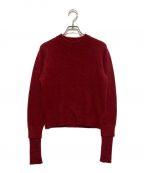 CLANEクラネ）の古着「LAYER SLEEVE YAK KNIT TOPS　13106-2162」｜レッド