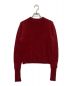 CLANE（クラネ）の古着「LAYER SLEEVE YAK KNIT TOPS　13106-2162」｜レッド