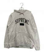 SUPREMEシュプリーム）の古着「Studded Hooded Sweatshirt」｜ホワイト