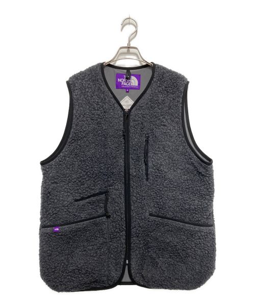 THE NORTHFACE PURPLELABEL（ザ・ノースフェイス パープルレーベル）THE NORTHFACE PURPLELABEL (ザ・ノースフェイス パープルレーベル) Wool Boa WINDSTOPPER Field Vest　NA2350N グレー サイズ:Ⅿの古着・服飾アイテム