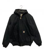 CarHarttカーハート）の古着「DUCK QUILTED FLANNEL-LINED ACTIVE JACKET　103940」｜ブラック