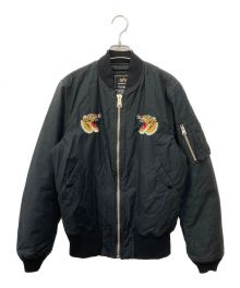 ALPHA INDUSTRIES（アルファインダストリーズ）の古着「ジャケット」｜ブラック