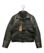 WAREHOUSEウエアハウス）の古着「1st TYPE BLACK HORSE LEATHER JACKET WH2147BLACK」｜ブラック