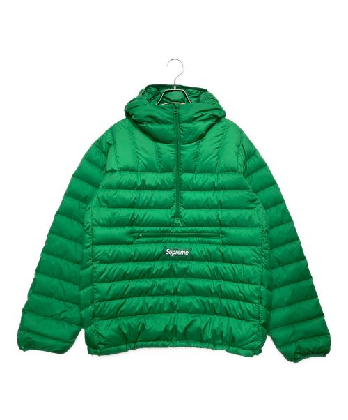 SUPREME（シュプリーム）SUPREME (シュプリーム) Micro Down Half Zip Hooded Pullover グリーン サイズ:Mの古着・服飾アイテム