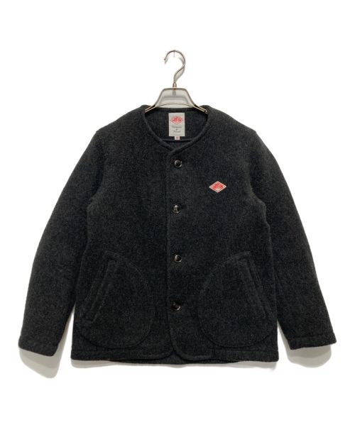 DANTON（ダントン）DANTON (ダントン) ウール モッサ ノーカラー ジャケット グレー サイズ:36の古着・服飾アイテム