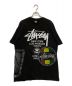 stussy（ステューシー）の古着「プリントカットソー」｜ブラック