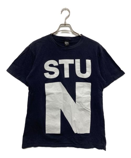 stussy（ステューシー）stussy (ステューシー) ビッグロゴプリントTシャツ ネイビー サイズ:Lの古着・服飾アイテム