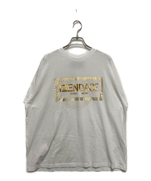 FENDI（フェンディ）FENDI (フェンディ) VERSACE (ヴェルサーチェ) Tシャツ　FY1144 AKDV ホワイト サイズ:Ⅿの古着・服飾アイテム