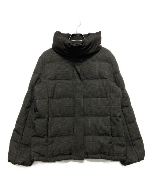 J.PRESS（ジェイプレス）J.PRESS (ジェイプレス) ポリチェック ショート ダウンコート グレー サイズ:SIZE9の古着・服飾アイテム