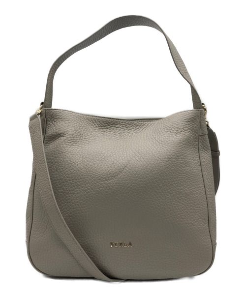 FURLA（フルラ）FURLA (フルラ) レザーショルダーバッグ　F7363 グレーの古着・服飾アイテム