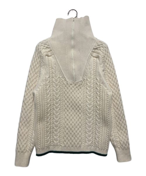 TAN（タン）TAN (タン) SPONDISH CABLE HALF ZIP NECK PULLOVER ベージュ サイズ:Fの古着・服飾アイテム