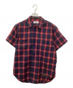 X-LARGEエクストララージ）の古着「S/S CHECK SHIRT」｜ブラック×レッド