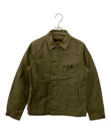 freewheelers（フリーホイーラーズ）の古着「DECK WORKER JACKET "U.S.N STENCIL"」｜カーキ