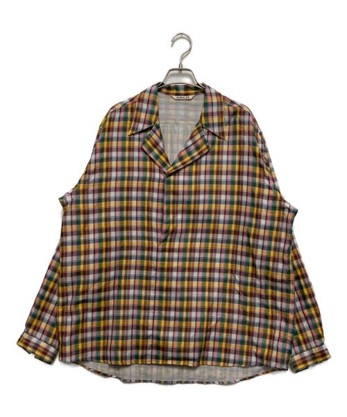 AURALEE（オーラリー）AURALEE (オーラリー) GIZA LIGHT WEIGHT DOUBLE-CLOTH P/O SHIRTS マルチカラー サイズ:SIZE4の古着・服飾アイテム