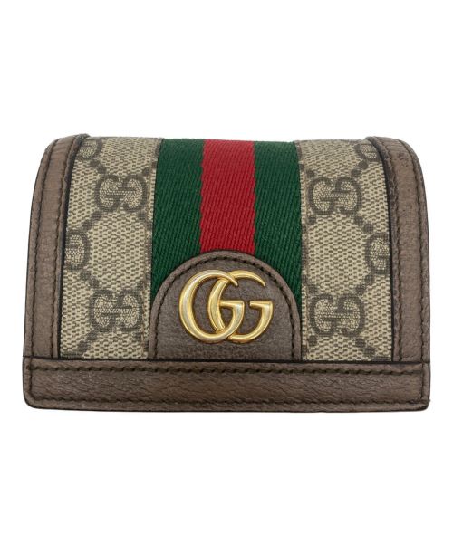 GUCCI（グッチ）GUCCI (グッチ) GG カードケース ブラウンの古着・服飾アイテム