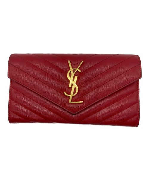 Yves Saint Laurent（イヴサンローラン）Yves Saint Laurent (イヴサンローラン) 長財布 レッドの古着・服飾アイテム