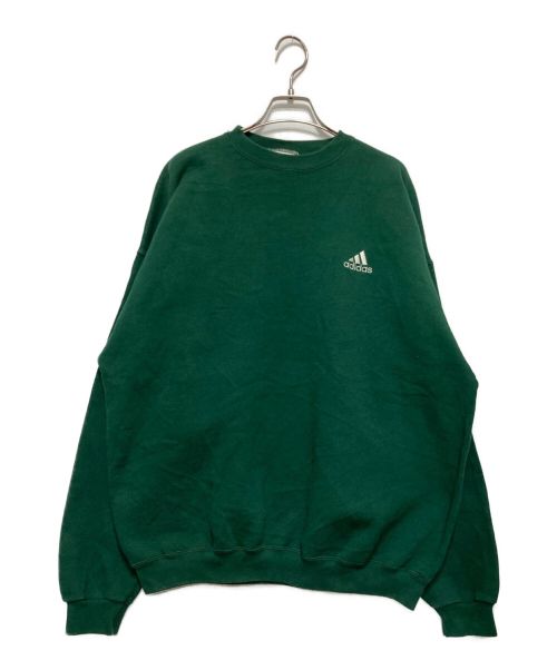 adidas（アディダス）adidas (アディダス) 90Sロゴスウェット グリーン サイズ:Lの古着・服飾アイテム