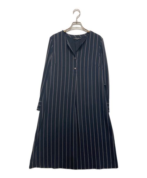 UNTITLED（アンタイトル）UNTITLED (アンタイトル) オータムシックストライプワンピース ネイビー サイズ:SIZE2の古着・服飾アイテム