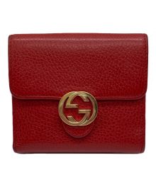 GUCCI（グッチ）の古着「3つ折り財布　615525」｜レッド