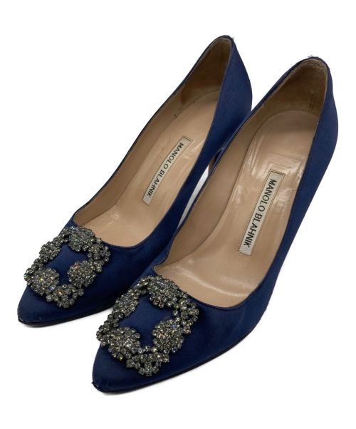 Manolo Blahnik（マノロブラニク）Manolo Blahnik (マノロブラニク) パンプス ネイビー サイズ:SIZE 36.5の古着・服飾アイテム