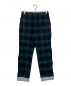 uniform experimentユニフォームエクスペリメント）の古着「LINE FLANNEL EASY PANTS」｜グリーン