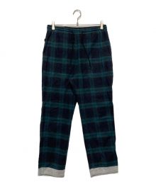 uniform experiment（ユニフォームエクスペリメント）の古着「LINE FLANNEL EASY PANTS」｜グリーン