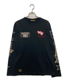 PINK PANTHER×flagstuff（ピンクパンサー×フラグスタフ）の古着「カットソー」｜ブラック