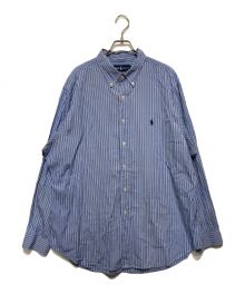 POLO RALPH LAUREN（ポロ・ラルフローレン）の古着「ストライプシャツ」｜スカイブルー