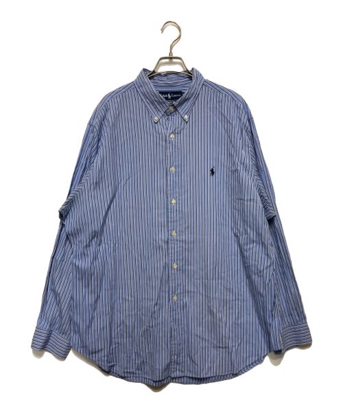 POLO RALPH LAUREN（ポロ・ラルフローレン）POLO RALPH LAUREN (ポロ・ラルフローレン) ストライプシャツ スカイブルー サイズ:SIZE 17 1/2の古着・服飾アイテム