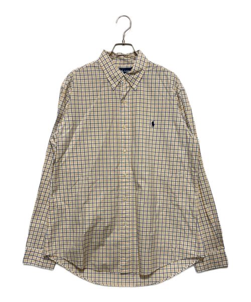 POLO RALPH LAUREN（ポロ・ラルフローレン）POLO RALPH LAUREN (ポロ・ラルフローレン) チェックシャツ ベージュ サイズ:Lの古着・服飾アイテム