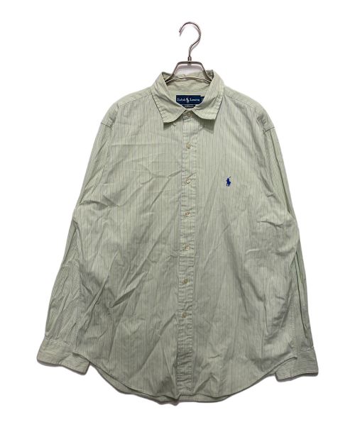 RALPH LAUREN（ラルフローレン）RALPH LAUREN (ラルフローレン) ストライプシャツ グリーン サイズ:161/2の古着・服飾アイテム