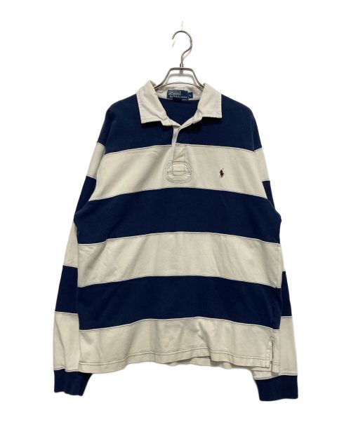 POLO RALPH LAUREN（ポロ・ラルフローレン）POLO RALPH LAUREN (ポロ・ラルフローレン) ラガーシャツ ネイビー×ホワイト サイズ:Lの古着・服飾アイテム