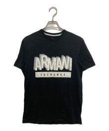 ARMANI EXCHANGE（アルマーニ エクスチェンジ）の古着「ロゴTシャツ」｜ブラック