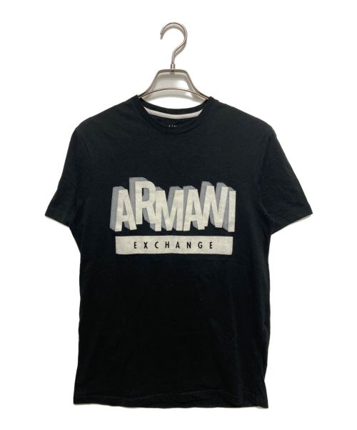 ARMANI EXCHANGE（アルマーニ エクスチェンジ）ARMANI EXCHANGE (アルマーニ エクスチェンジ) ロゴTシャツ ブラック サイズ:XSの古着・服飾アイテム