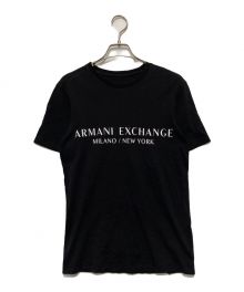 ARMANI EXCHANGE（アルマーニ エクスチェンジ）の古着「ロゴＴシャツ」｜ブラック