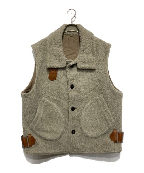 URU（ウル）URU (ウル) ACRYLIC WOOL BOA VEST グレー サイズ:SIZE2の古着・服飾アイテム