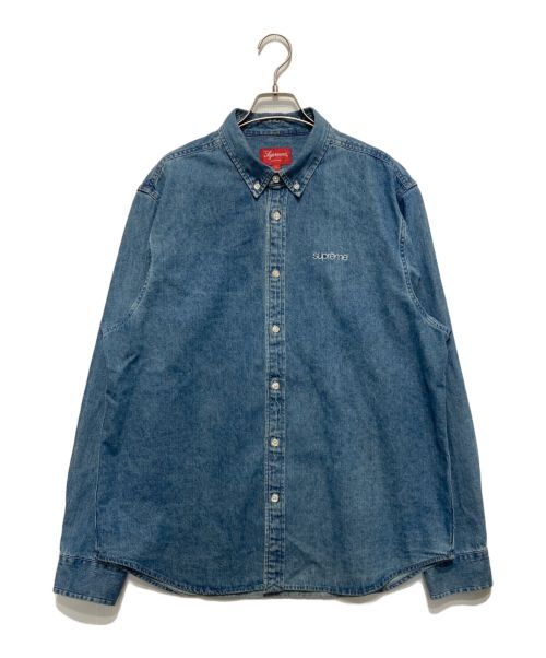 SUPREME（シュプリーム）Supreme (シュプリーム) Classic logo DENIM SHIRT インディゴ サイズ:Lの古着・服飾アイテム