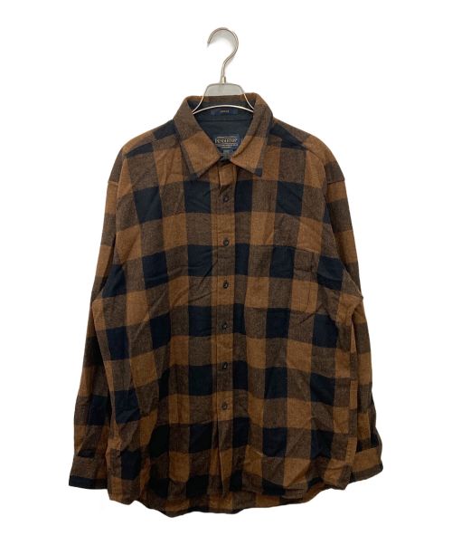 PENDLETON（ペンドルトン）PENDLETON (ペンドルトン) チェックシャツ ブラック×ブラウン サイズ:Lの古着・服飾アイテム