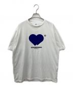 ADER errorアーダーエラー）の古着「TWIN HEART LOGO T-SHIRT　ツインハートロゴTシャツ」｜ホワイト