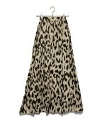 room306ルームサンマルロクコンテンポラリー）の古着「Animal Pattern Maxi Skirt」｜ベージュ
