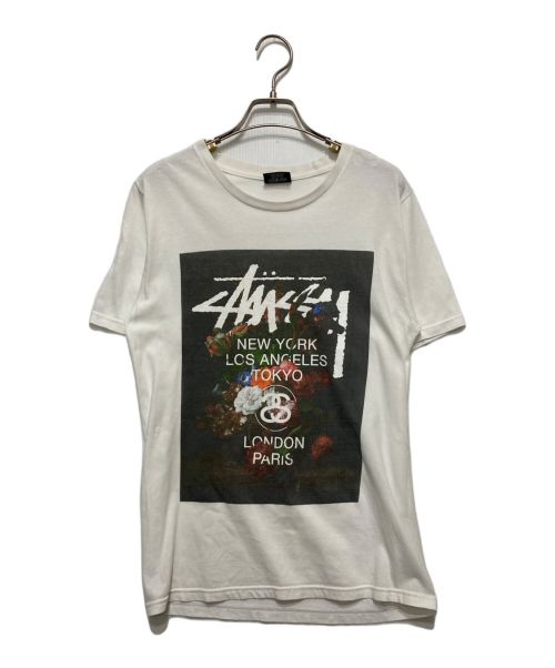 stussy（ステューシー）stussy (ステューシー) プリントTシャツ ホワイト サイズ:Sの古着・服飾アイテム