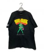 stussy×MARVELステューシー×マーベル）の古着「プリントTシャツ」｜ブラック