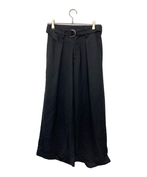 LiNoH（リノー）LiNoH (リノー) BELTED WIDE PANTS ブラック サイズ:1の古着・服飾アイテム