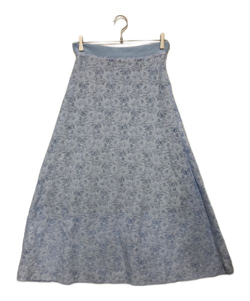 OBLI（オブリ）OBLI (オブリ) レーススカート ブルー サイズ:Ⅿの古着・服飾アイテム