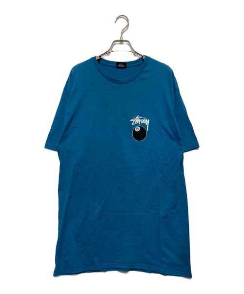 stussy（ステューシー）stussy (ステューシー) 8ボールプリントTシャツ ブルー サイズ:Lの古着・服飾アイテム