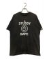 stussy（ステューシー）の古着「プリントTシャツ」｜ブラック